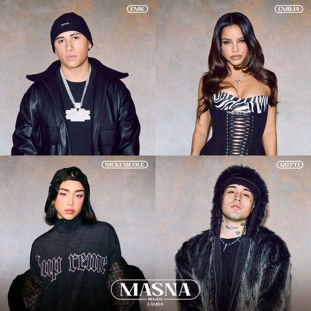 Portada de Sencillo/EP "MASNA REMIX (part. Emilia, Nicki Nicole y Tiago PZK)", de FMK