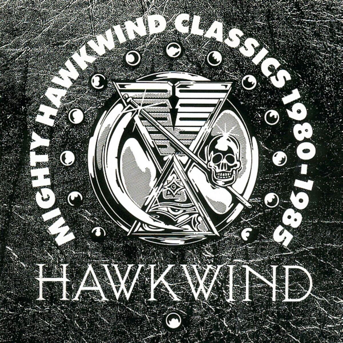 Portada del álbum "Mighty Hawkwind Classics 1980-1985", de Hawkwind