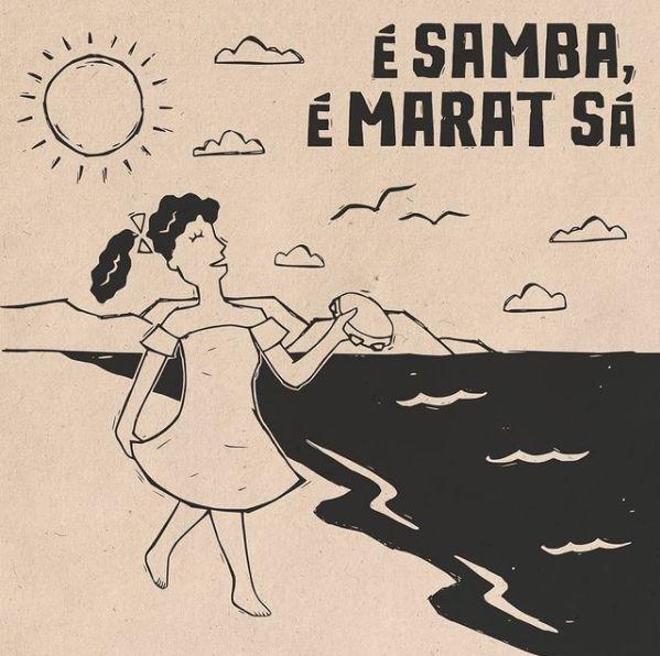 Capa do Single/EP "É Samba, É Marat Sá", de Chico Conrado