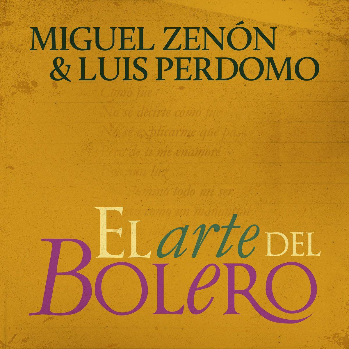 Portada de Álbum "El Arte del Bolero", de Miguel Zenón