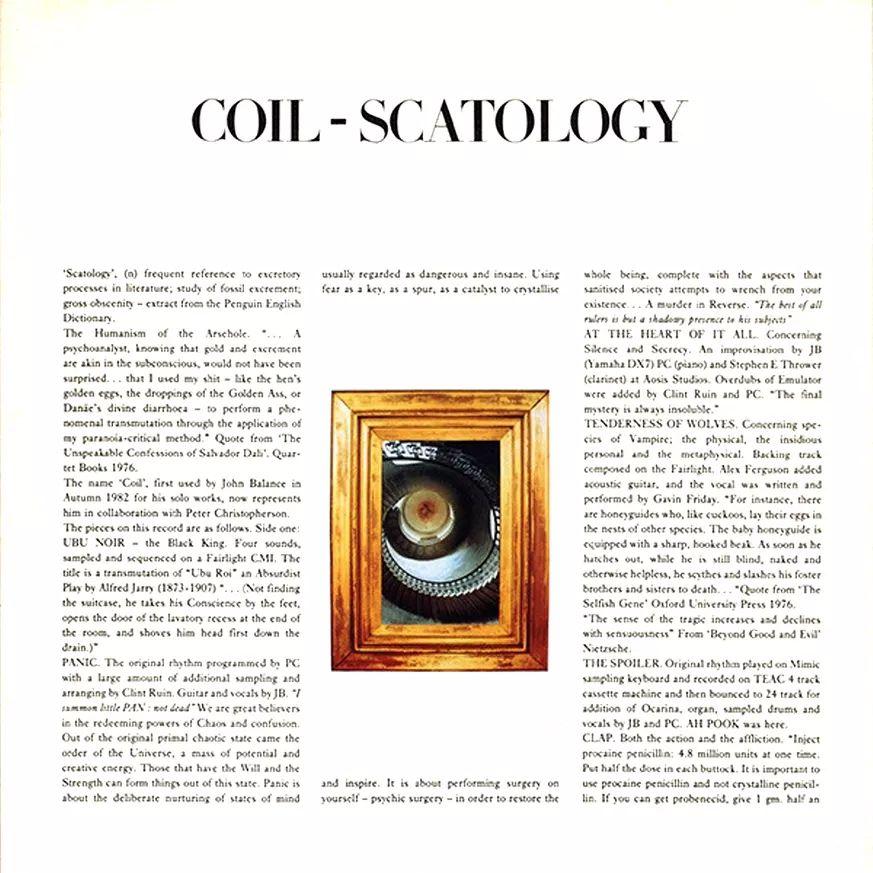 Portada de Álbum "Scatology", de Coil