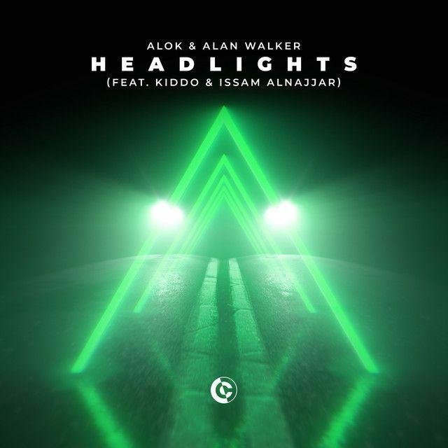 Portada del álbum "Headlights (feat. Alok & KIDDO)", de Alan Walker