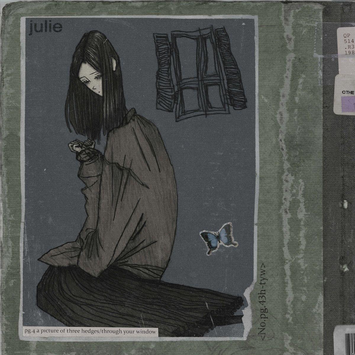 Capa do Single/EP "pg.4 a picture of three hedges/through your window", de Julie