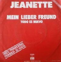 Capa do álbum "Mein Lieber Freund", de Jeanette