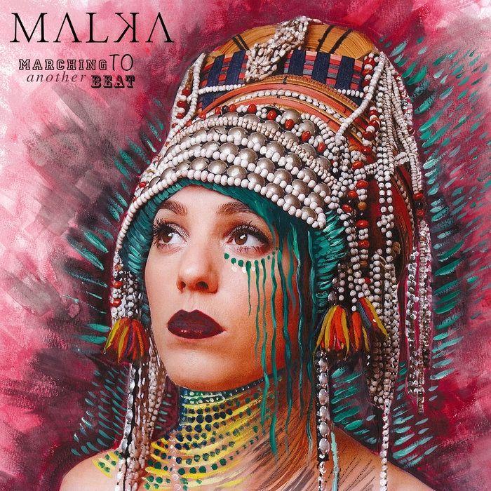 Portada del álbum "Marching To Another Beat", de Malka
