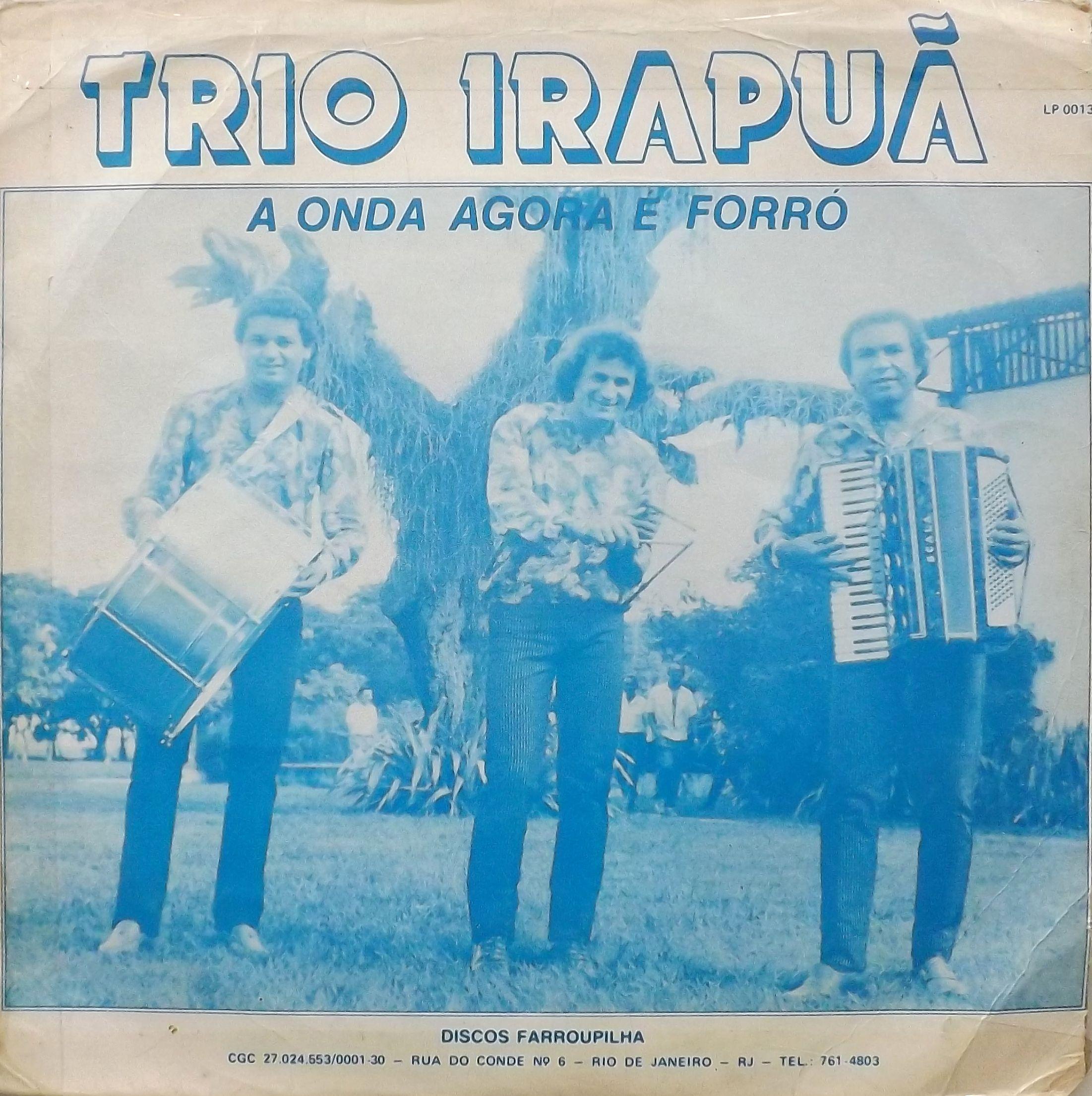 Portada de Álbum "A Onda Agora É Forró", de Trio Irapuã