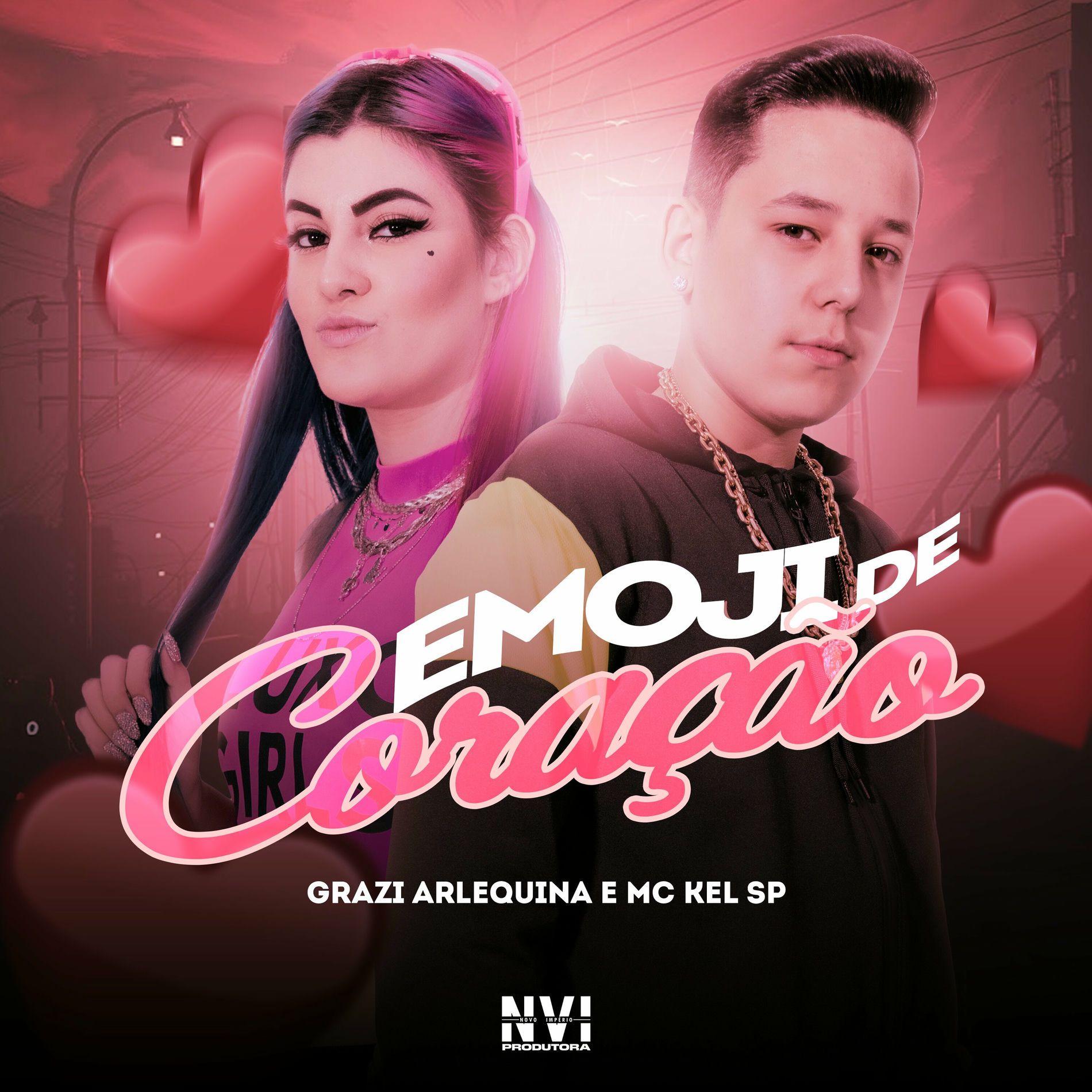 Portada de Sencillo/EP "Emoji de Coração (part. Grazi Arlequina)", de MC Kel SP