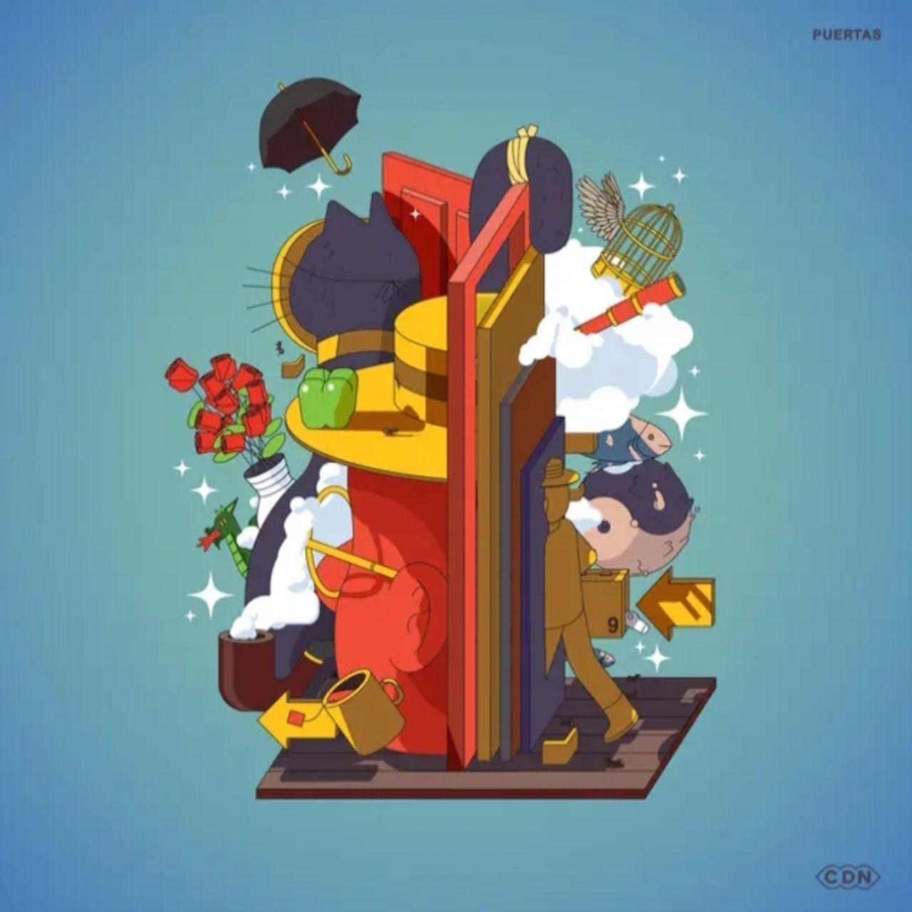 Portada del álbum "Puertas", de El Cuarteto de Nos