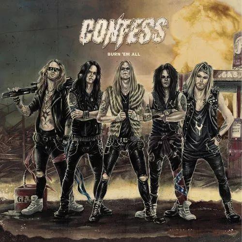 Portada de Álbum "Burn 'Em All", de Confess (Suécia)