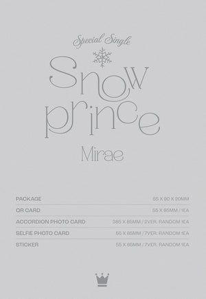 Portada de Sencillo/EP "Snow Prince", de MIRAE