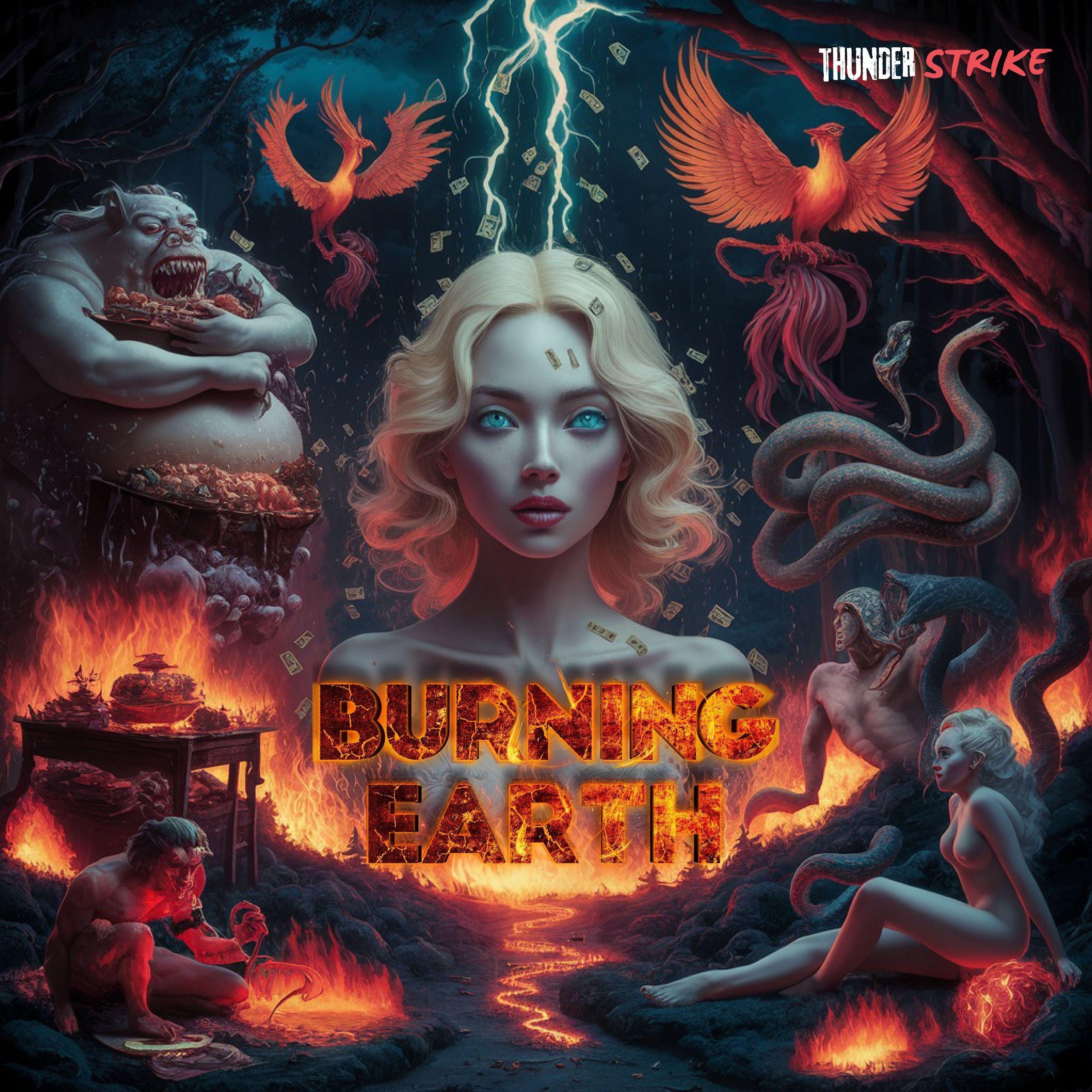 Capa do Single/EP "Burning Earth", de Thunder Strike