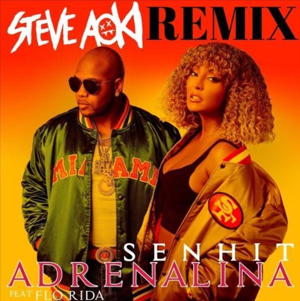 Portada de Sencillo/EP "Adrenalina (Steve Aoki Remix)", de Senhit