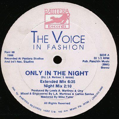 Portada de Sencillo/EP "Only In The Night ", de The Voice In Fashion