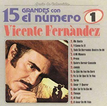 Portada de Álbum "15 Grandes Con El Número 1", de Vicente Fernández