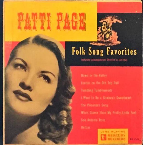 Portada de Álbum "Folk Song Favorites", de Patti Page