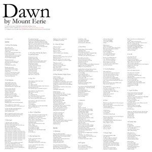 Capa do Álbum "Dawn", de Mount Eerie