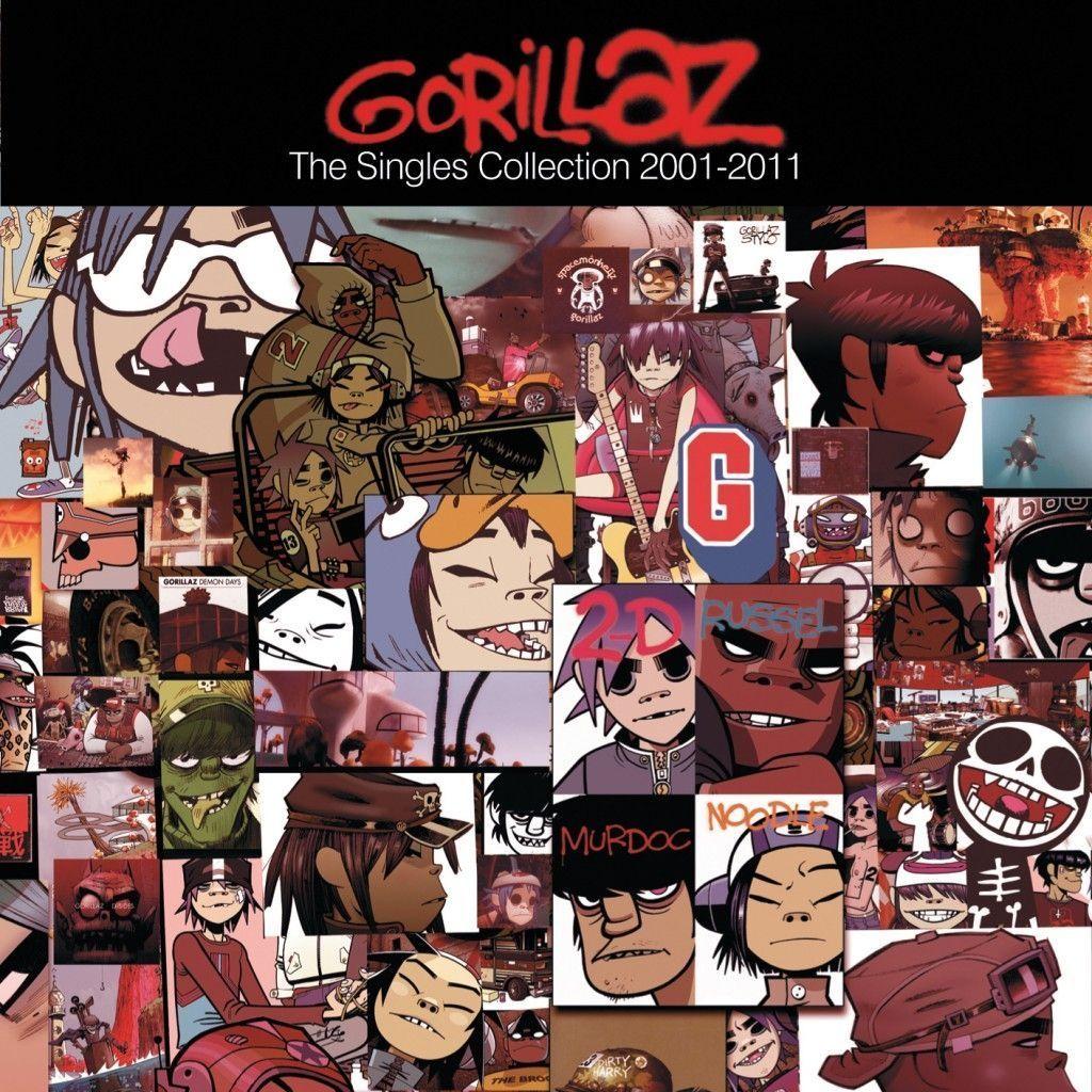 Album cover of "The Singles Collection 2001 -  2011" by Gorillaz