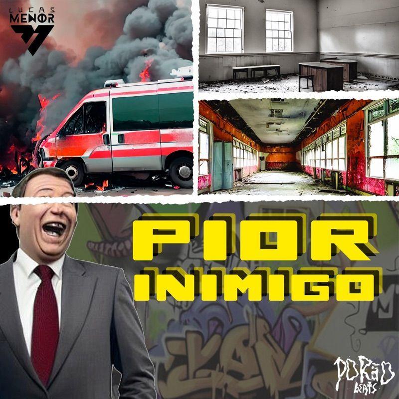 Portada de Sencillo/EP "Pior inimigo", de Lucas Menor