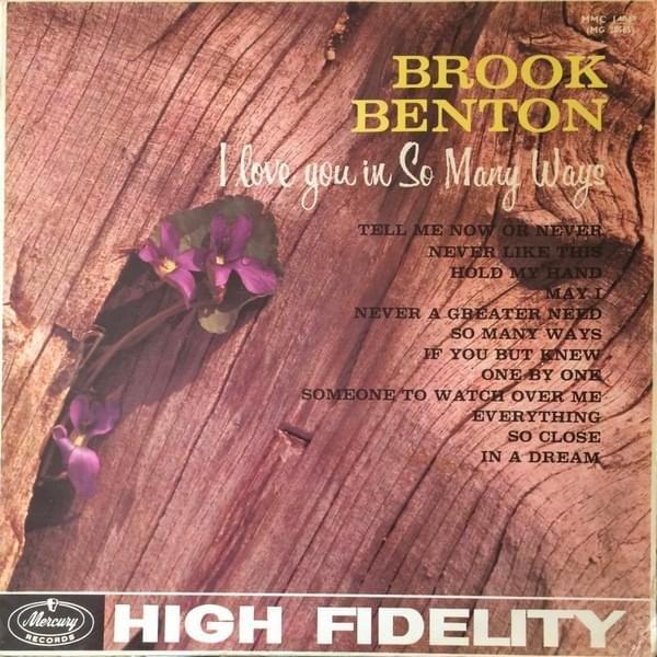 Capa do Álbum " I Love You In So Many Ways", de Brook Benton