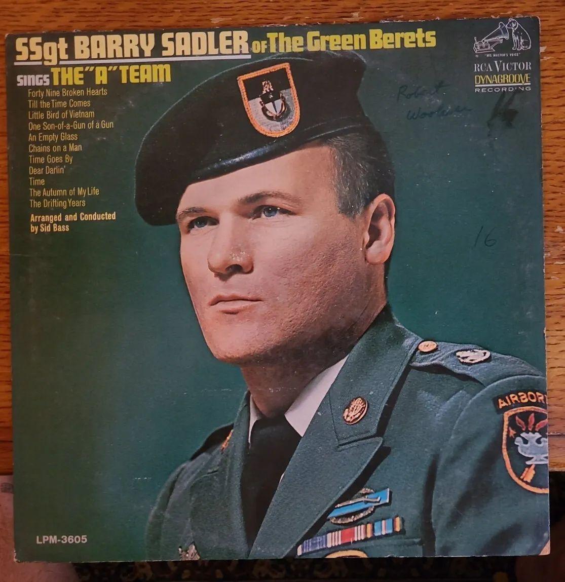 Portada de Álbum "Ssgt Barry Sadler of The Green Berets Sings The "a" Team", de Barry Sadler
