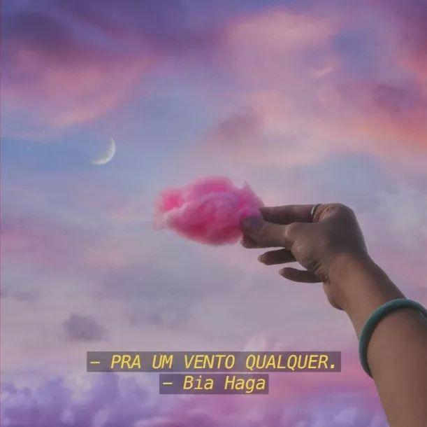 Portada de Sencillo/EP "Pra Um Vento Qualquer", de Bia Haga