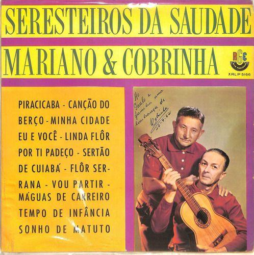 Album cover of "Seresteiros da Saudade" by Mariano e Cobrinha