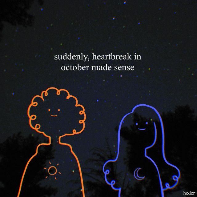 Portada de Sencillo/EP "Suddenly, Heartbreak In October Made Sense", de heder
