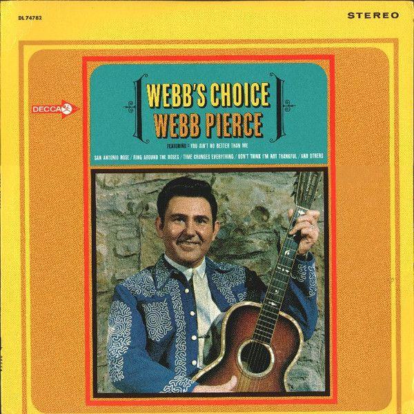 Portada del álbum "Webb's Choice", de Webb Pierce