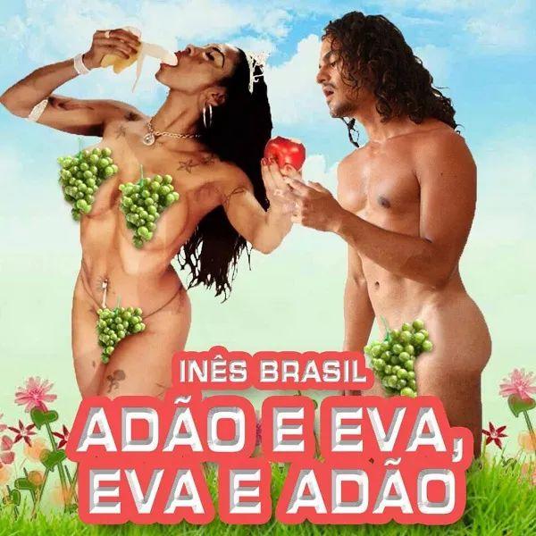Portada de Sencillo/EP "Adão e Eva, Eva e Adão", de Inês Brasil