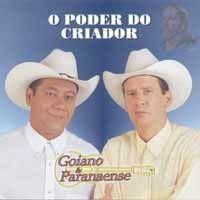 Portada de Álbum "O Poder do Criador", de Goiano e Paranaense
