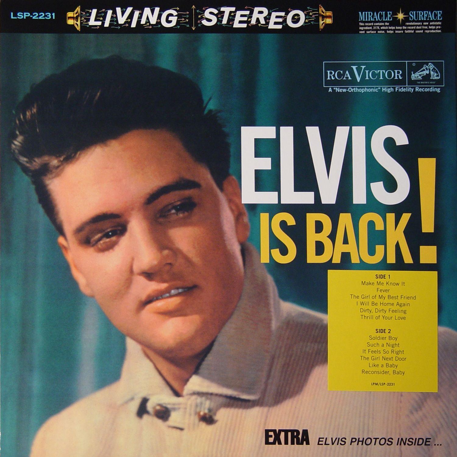 Portada del álbum "Elvis Is Back!", de Elvis Presley