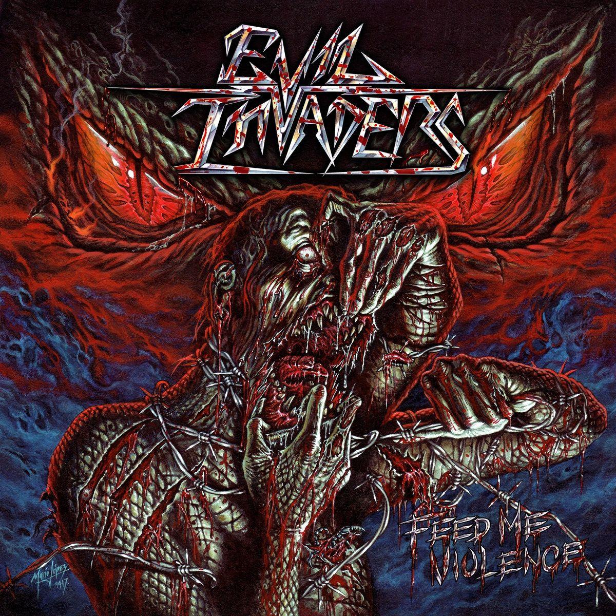 Capa do Álbum "Feed Me Violence", de Evil Invaders