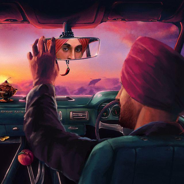 Portada de Sencillo/EP "Drive Thru", de Diljit Dosanjh