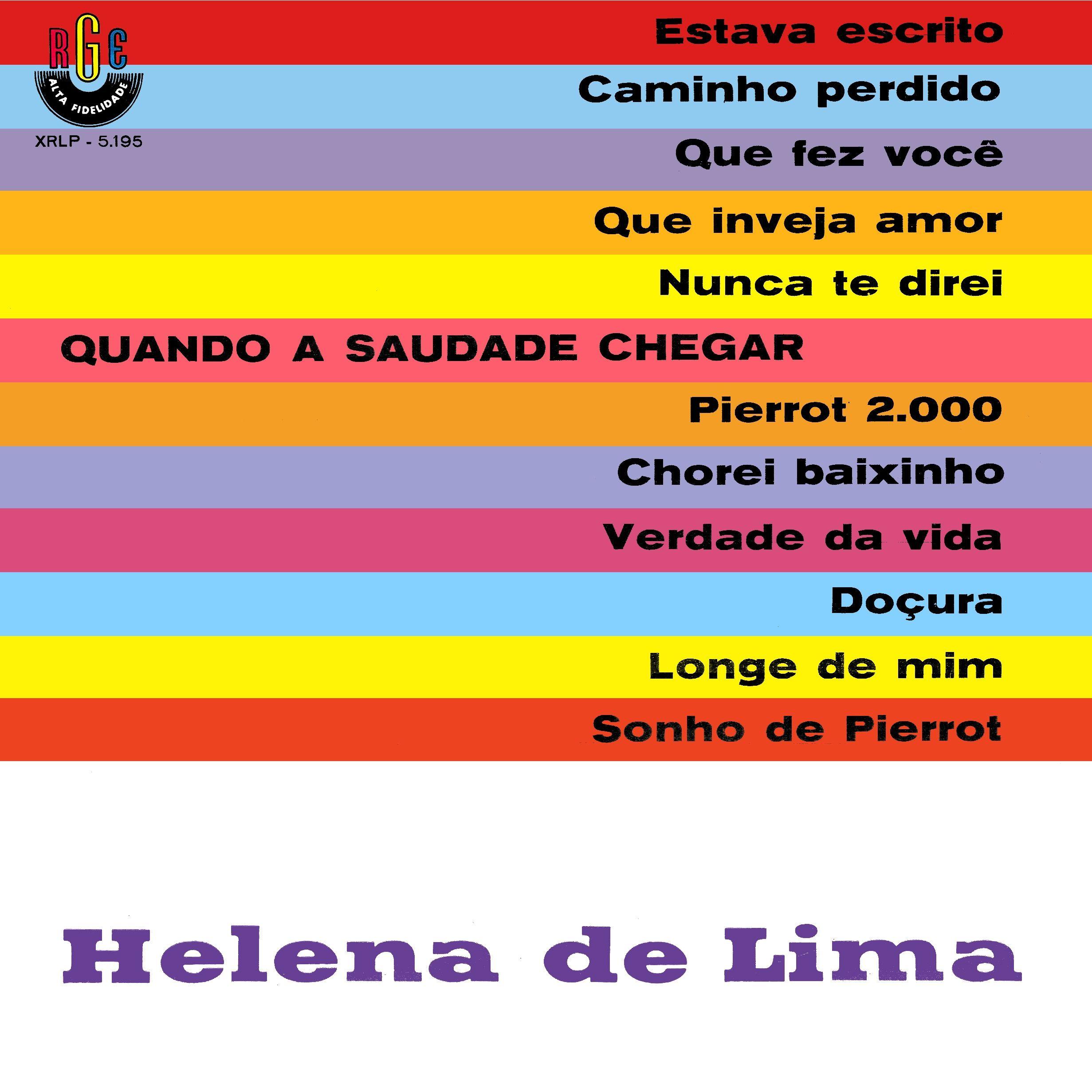 Portada de Álbum "Quando a Saudade Chegar", de Helena de Lima