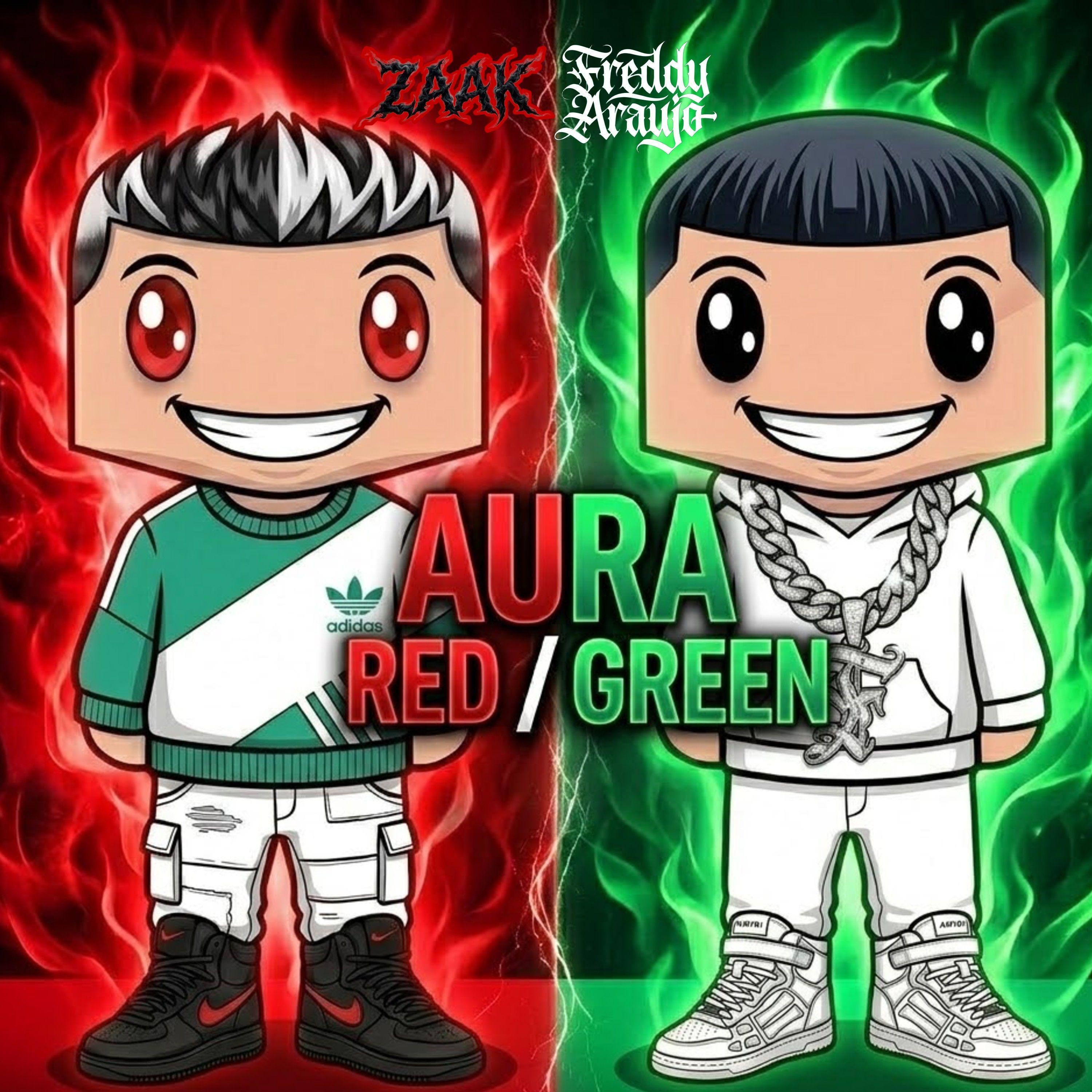 Portada del álbum "Aura RED/GREEN", de Zaak