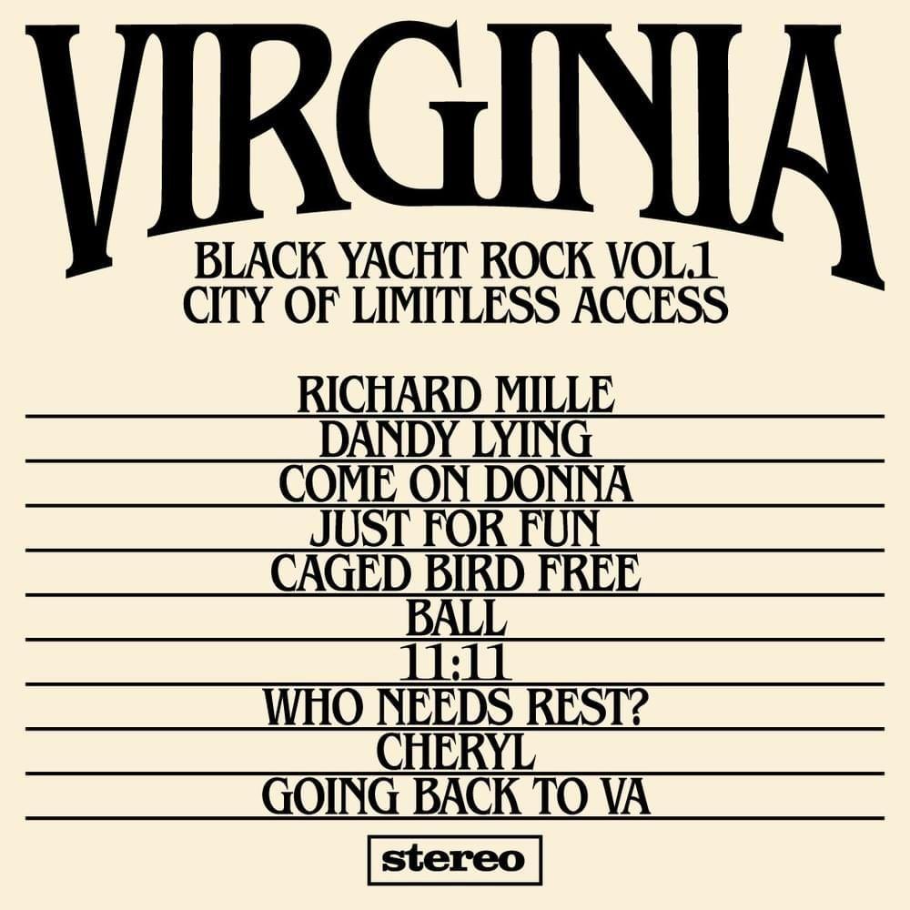 Portada de Álbum "VIRGINIA (BLACK YACHT ROCK CITY OF LIMITLESS ACCESS) (Vol. 1)", de Pharrell Williams