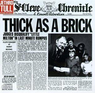 Portada del álbum "Thick as a Brick", de Jethro Tull