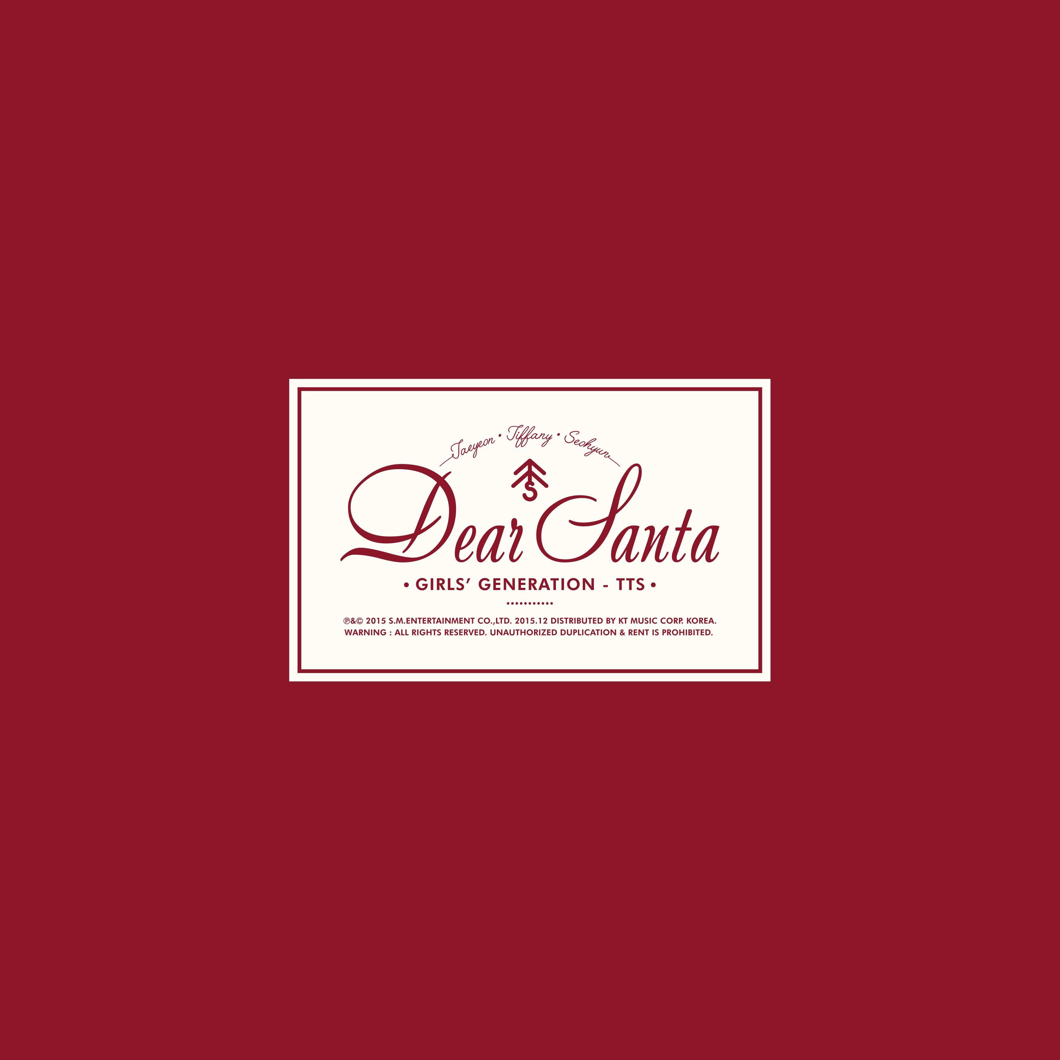 Capa do Single/EP "Dear Santa", de Girls' Generation-TTS