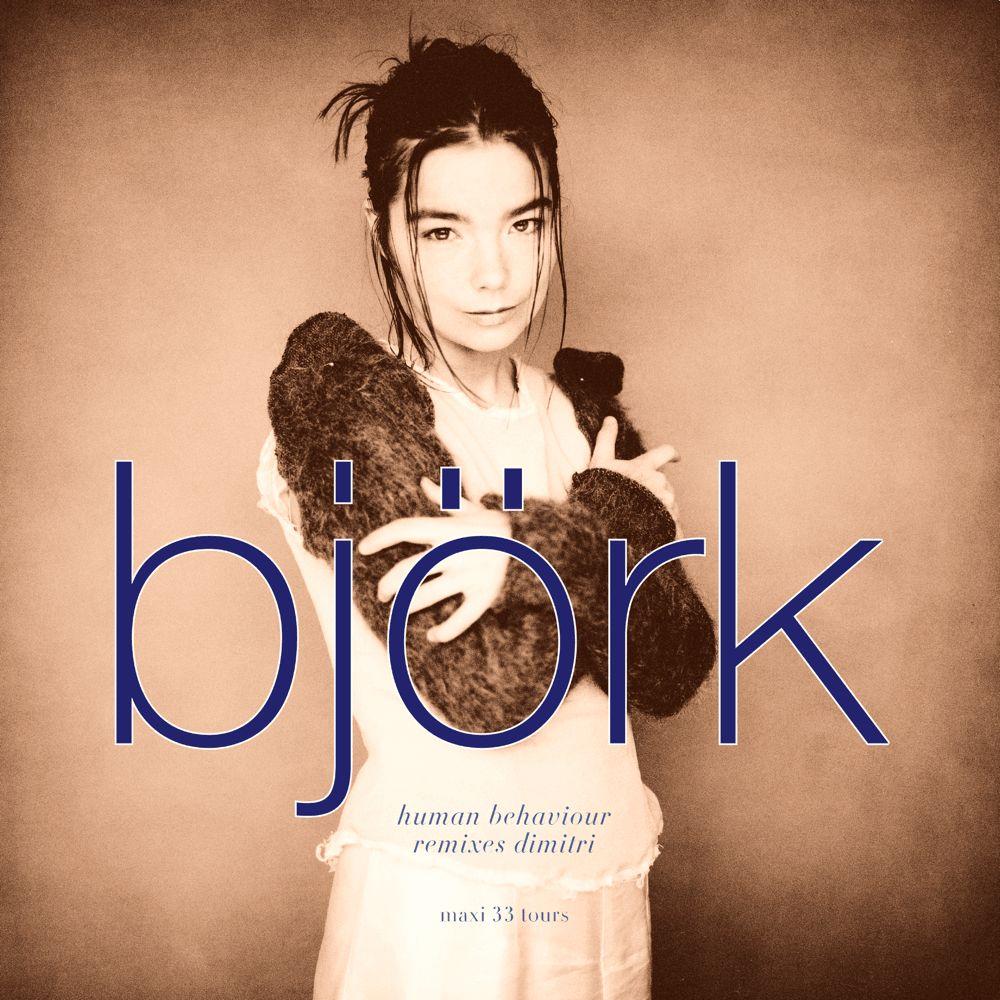 Portada del álbum "Human Behaviour (Remixes Dimitri)", de Björk