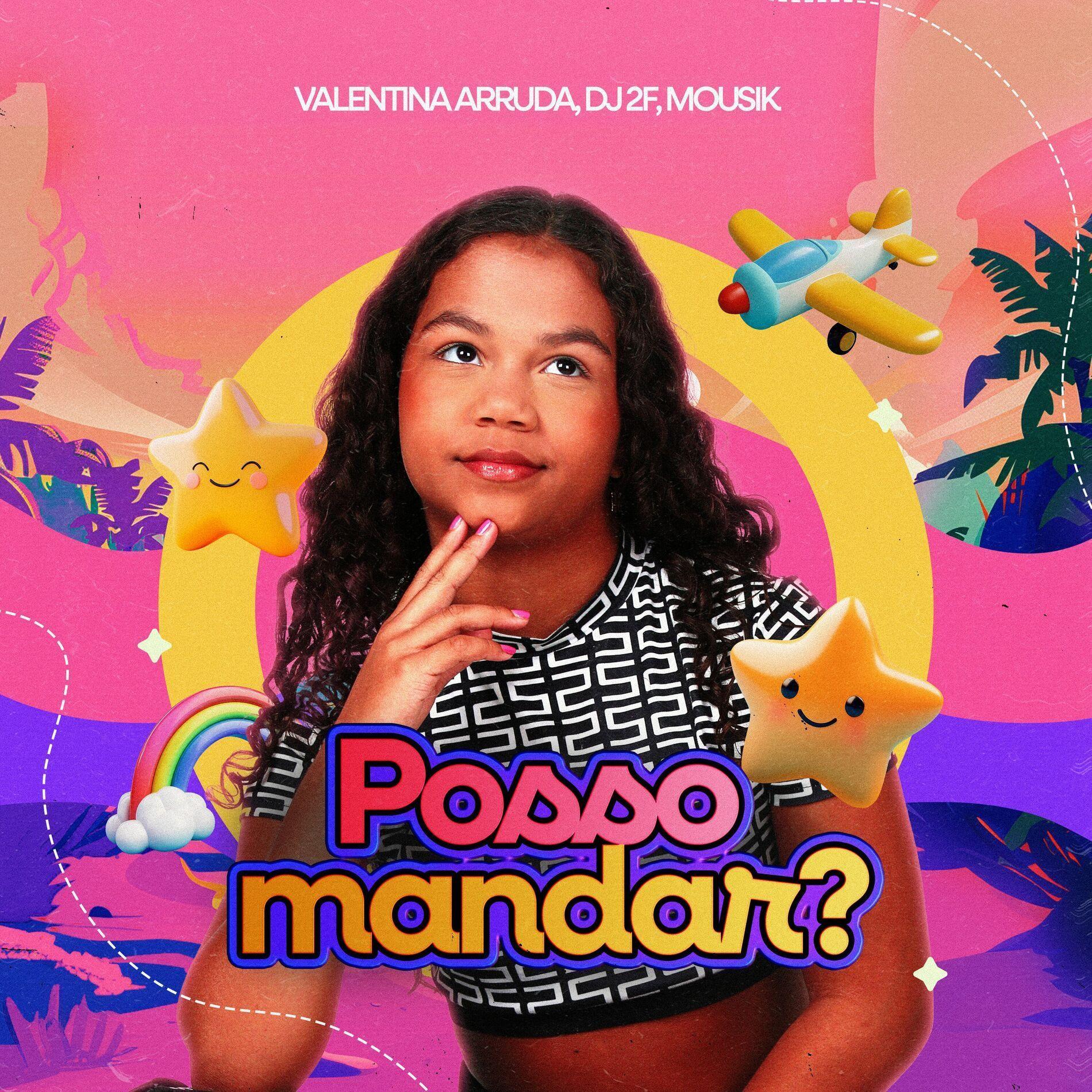 Portada de Sencillo/EP "Posso Mandar? ", de Valentina Arruda