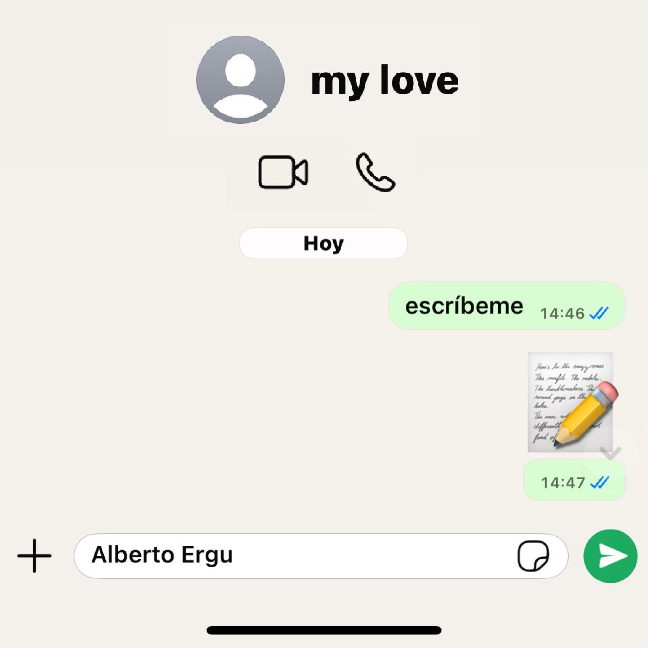 Portada de Sencillo/EP "escríbeme", de Alberto Ergu