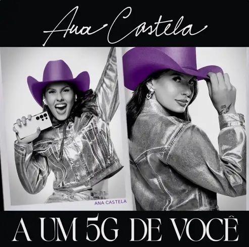 Portada de Sencillo/EP "A Um 5G de Você", de Ana Castela