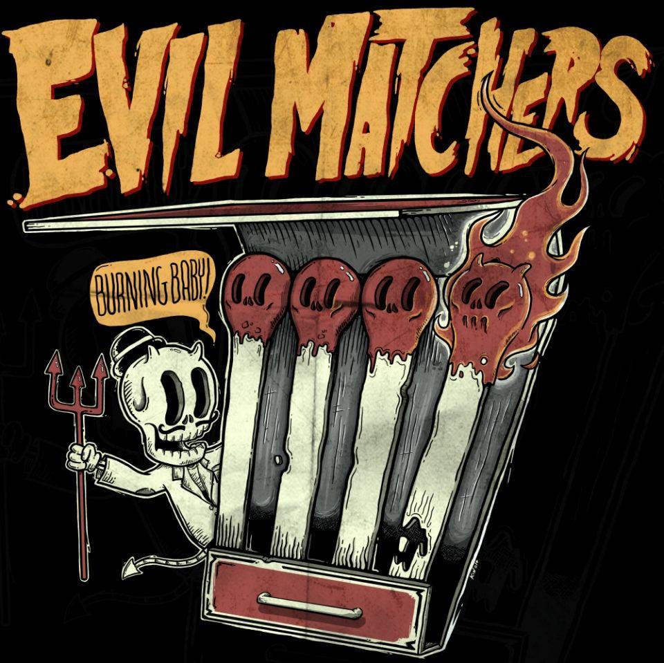 Capa do Álbum "Burning Baby!", de Evil Matchers