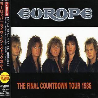Portada de Álbum "The Final Countdown Tour 1986", de Europe