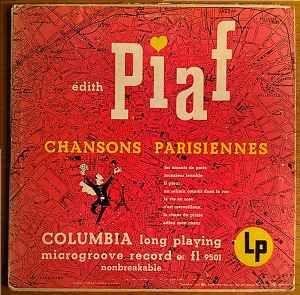 Portada del álbum "Chansons Parisiennes", de Édith Piaf