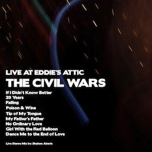 Portada de Álbum "Live at Eddie's Attic", de The Civil Wars