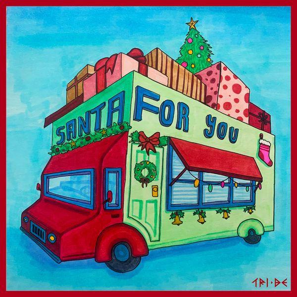 Portada de Sencillo/EP "Santa For You", de TRI.BE (K-Pop)