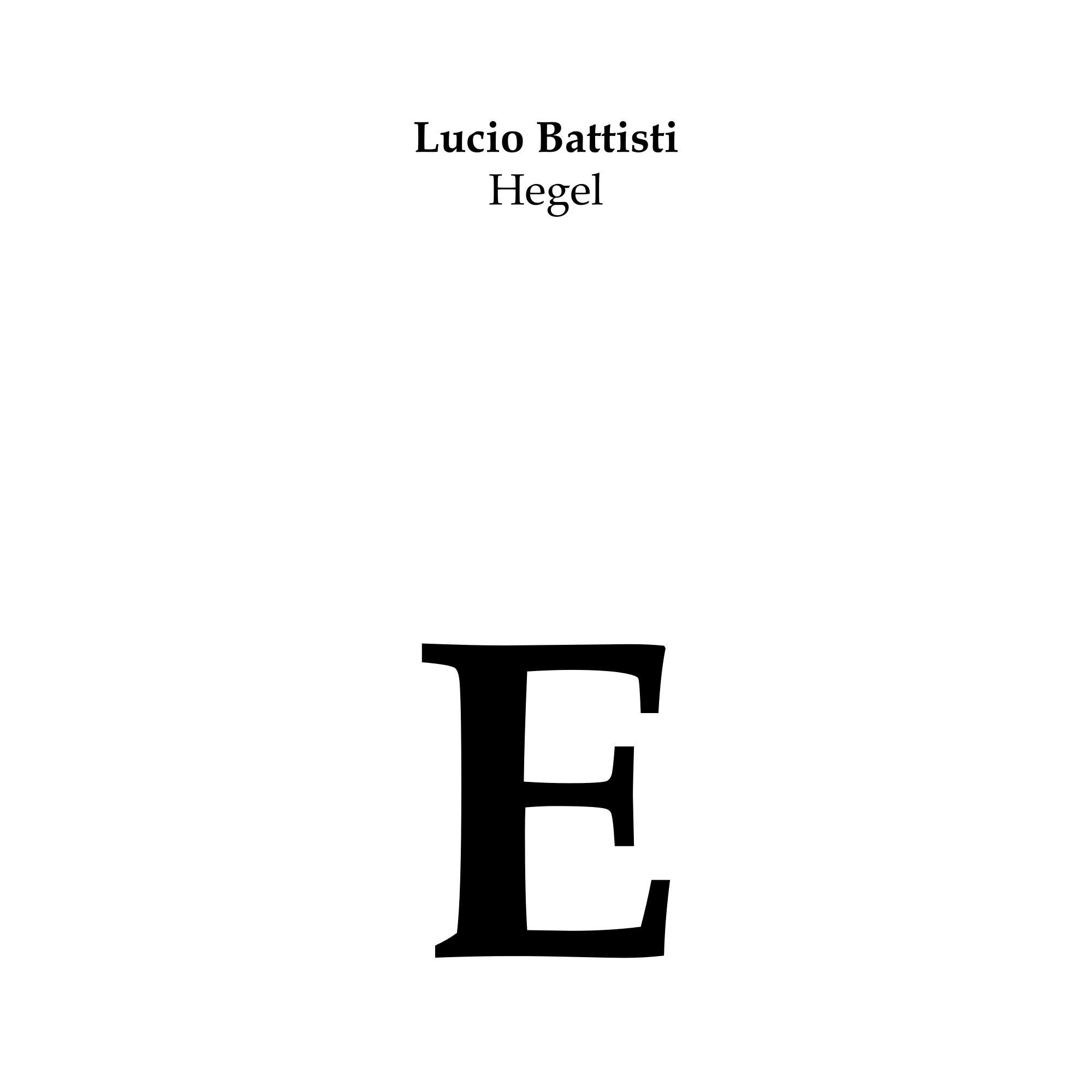 Portada de Álbum "Hegel", de Lucio Battisti