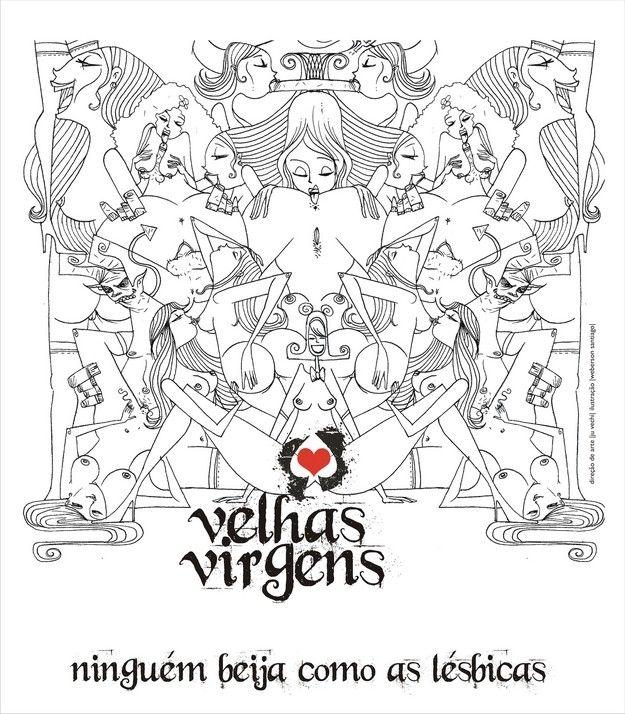 Portada de Álbum "Ninguém beija como as lésbicas", de Velhas Virgens