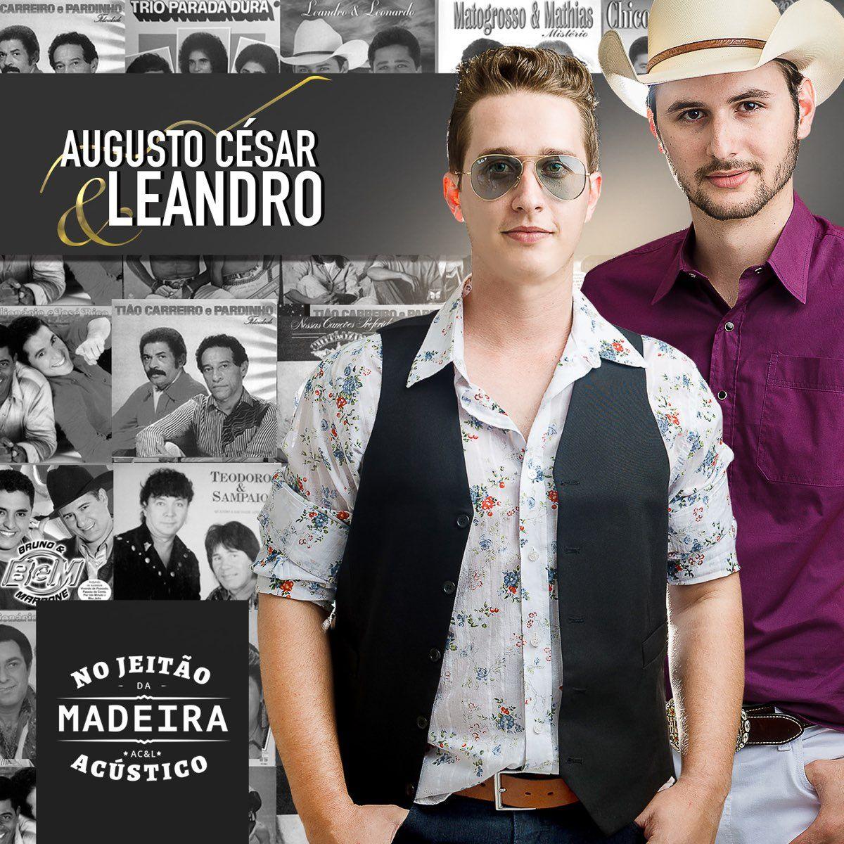 Portada de Álbum "No Jeitão da Madeira (Ao Vivo) (Acústico)", de Augusto César e Leandro